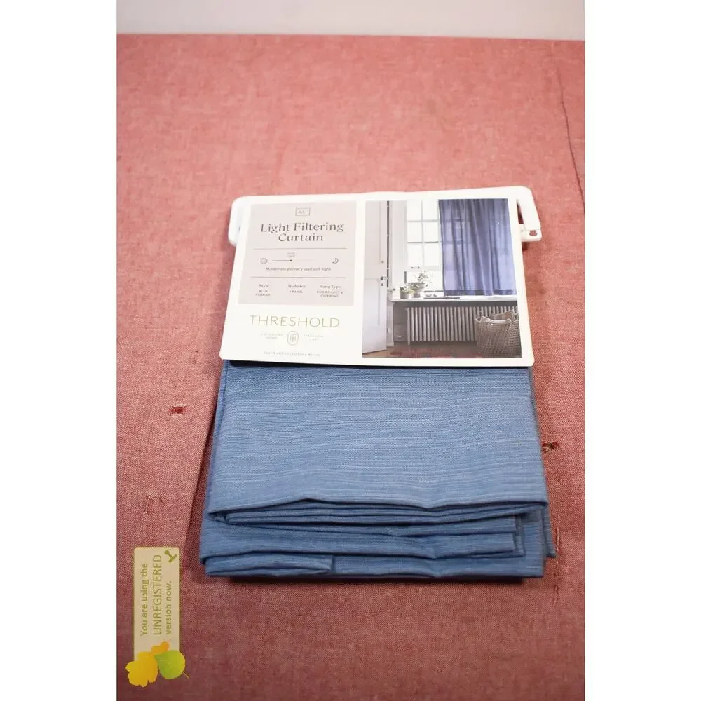 Threshold Solid Farrah Light Filtering Rod Pocket Curtain Panel 54x63